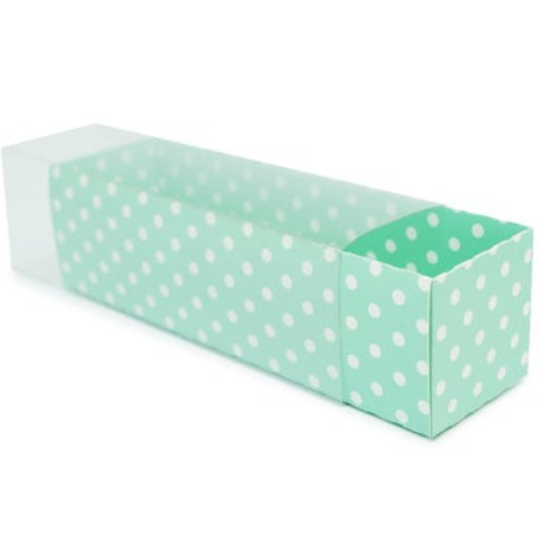 Pull Out Boxes- Made with Recyclable Material- Mint Color or Polkadot